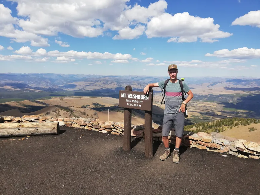 Hiking Mount Washburn Trail in Yellowstone