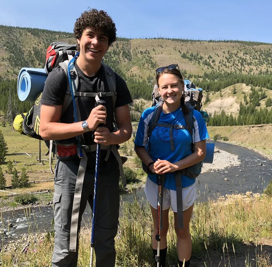 Family Hiking in Yellowstone 